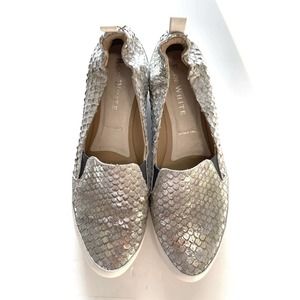 Ron White Nell Slip-On Sneaker Pewter Leather Size 9  39.5